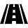 Black square with a white X shape.