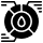 Black silhouette of a dog standing.